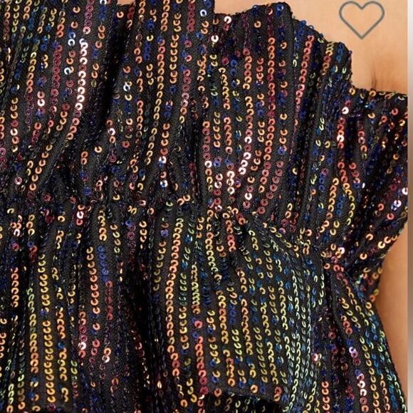 Red Dress Boutique Do+Be Own Your Moment Multicolor Sequin Dress Black S Juniors - Picture 4 of 11